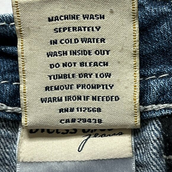 Miss Me Jeans Boot Cut JP6048B sz 27 Low Rise Whiskered Western - Picture 8 of 16